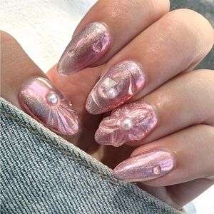 Blush Starlight Ersa Press-On Nails